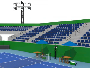 beach volleyball stadium 3D Model