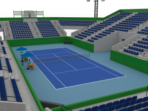 beach volleyball stadium Model 3D