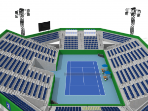 beach volleyball stadium Model 3D