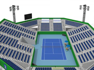 beach volleyball stadium 3D Model