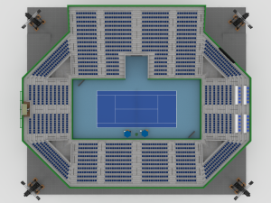 beach volleyball stadium Model 3D