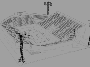 beach volleyball stadium Model 3D