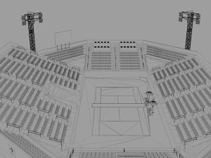 beach volleyball stadium 3D Model
