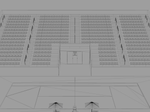 beach volleyball stadium Model 3D