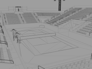 beach volleyball stadium Model 3D