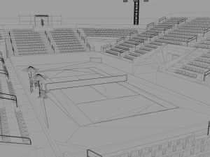 beach volleyball stadium 3D Model