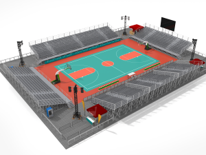 outdoor basketball stadium 3D 모델