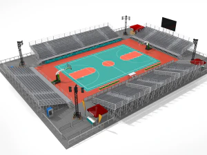 야외농구장 3D 모델