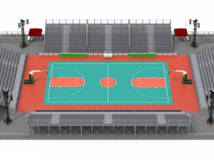 outdoor basketball stadium Modello 3D