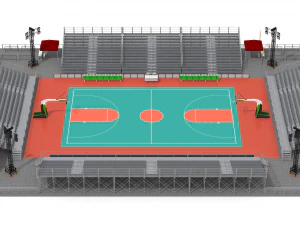 outdoor basketball stadium 3D Model
