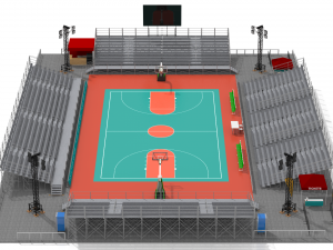 outdoor basketball stadium Modello 3D