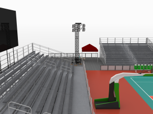 outdoor basketball stadium Modello 3D