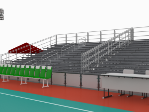 outdoor basketball stadium Modello 3D