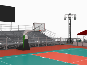 outdoor basketball stadium Modello 3D