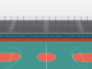 outdoor basketball stadium Modello 3D