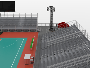 outdoor basketball stadium Modello 3D