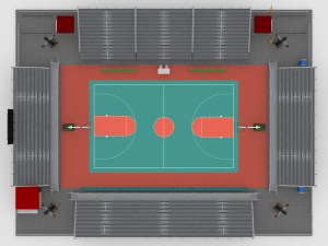 outdoor basketball stadium Modello 3D