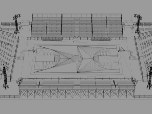 outdoor basketball stadium Modello 3D