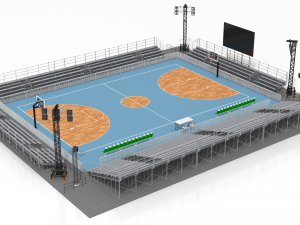 outdoor basketball stadium 3D 模型