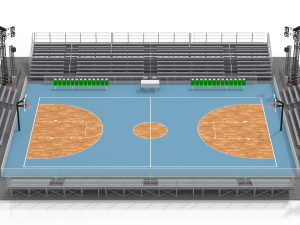 outdoor basketball stadium 3D 模型