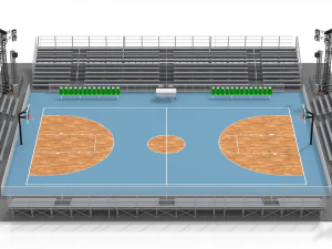 outdoor basketball stadium 3D Model