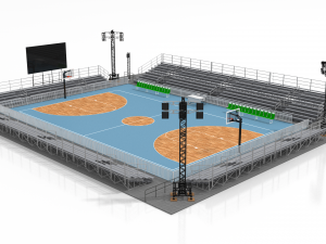 outdoor basketball stadium 3D 模型