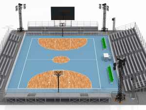 outdoor basketball stadium 3D 模型
