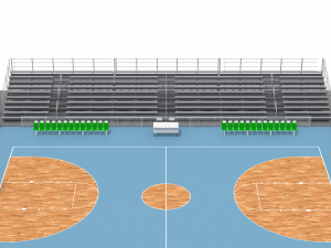 outdoor basketball stadium 3D 模型