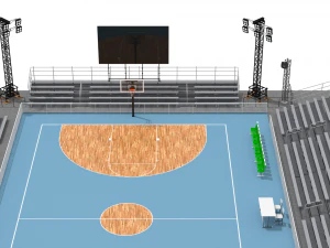 outdoor basketball stadium 3D Model