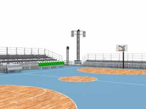 outdoor basketball stadium 3D 模型