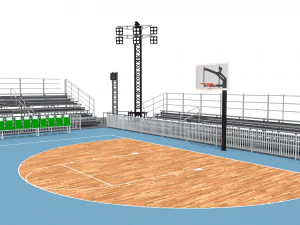 outdoor basketball stadium 3D Model