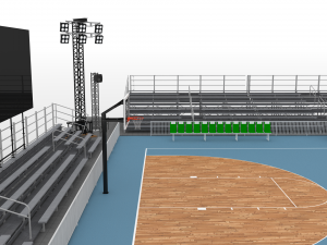 outdoor basketball stadium 3D 模型