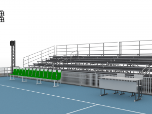 outdoor basketball stadium 3D 模型