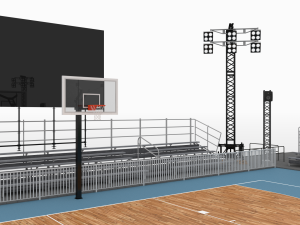 outdoor basketball stadium 3D 模型