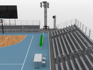 outdoor basketball stadium 3D 模型