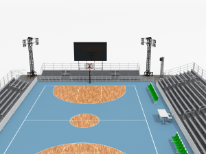 outdoor basketball stadium 3D 模型