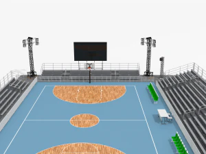 outdoor basketball stadium 3D Model