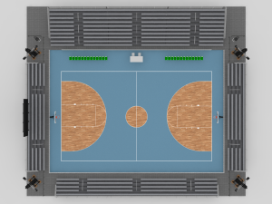 outdoor basketball stadium 3D 模型
