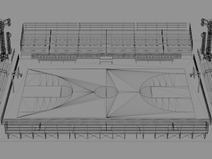 outdoor basketball stadium 3D 模型