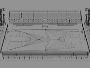 outdoor basketball stadium 3D Model