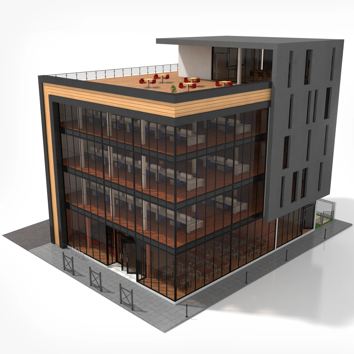 office building 3 3D Model .c4d .max .obj .3ds .fbx .stl .blend 