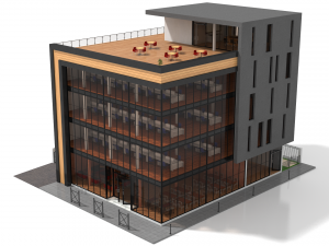 office building 3 3D मॉडल