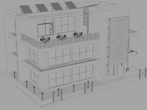 office building 4 3D 모델