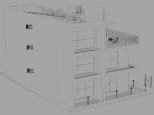 office building 4 3D 모델