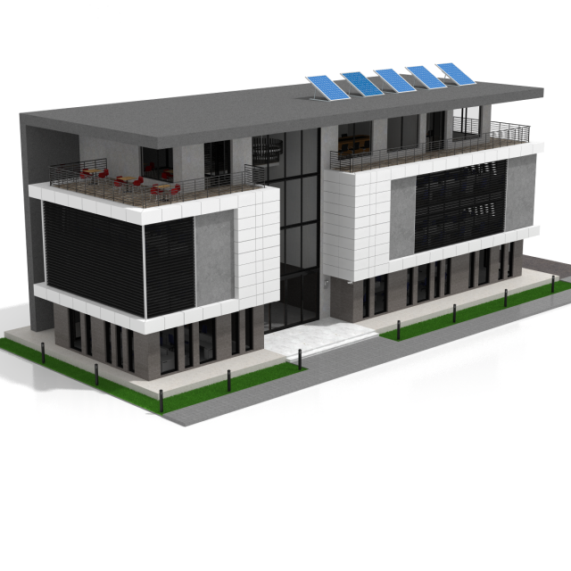 office building 6 3D Модель .c4d .max .obj .3ds .fbx .stl .blend 