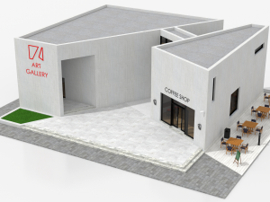 contemporary art gallery 3D Model