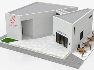 contemporary art gallery 3D Model