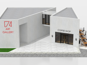 contemporary art gallery 3D Model