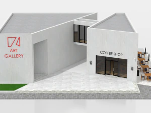 contemporary art gallery 3D Model