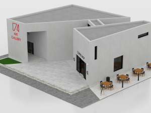 contemporary art gallery 3D Model